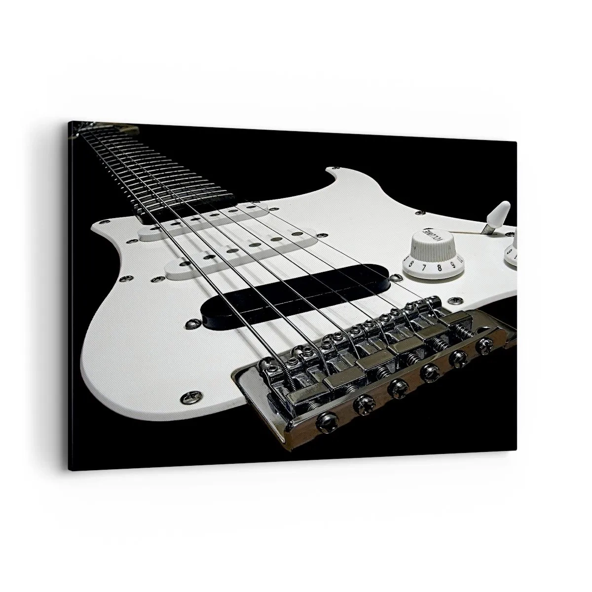 Tablou pe pânză - Sunet ascuns în alb - 100x70 cm