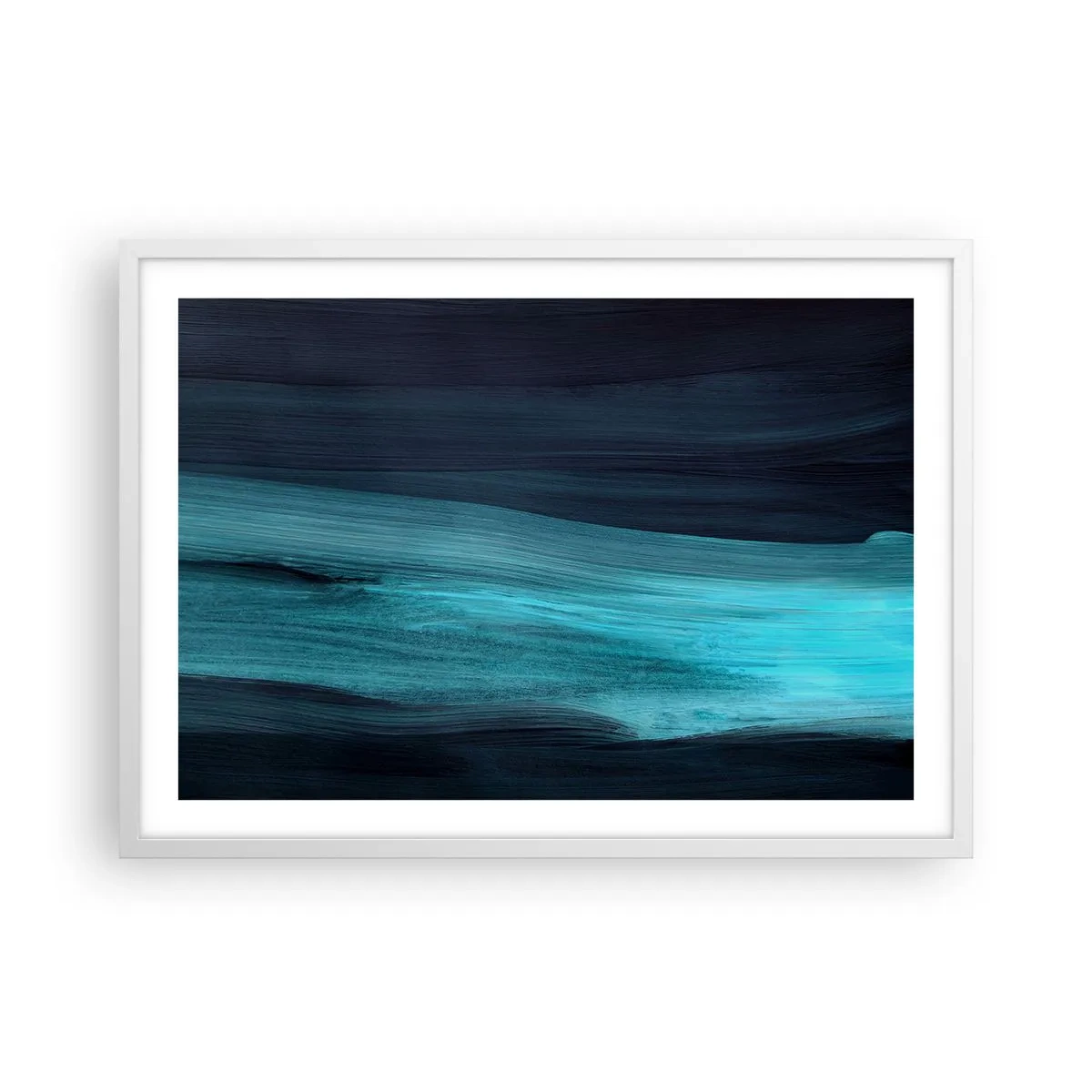 Poster în ramă albă - Du-te cu fluxul - 70x50 cm