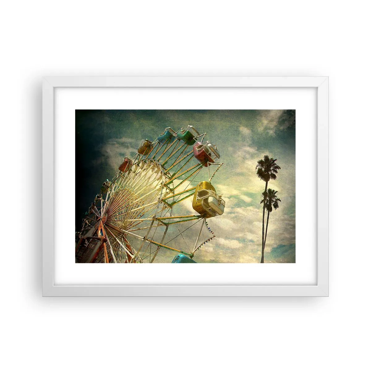 Poster în ramă albă - Hai la distracție… - 40x30 cm