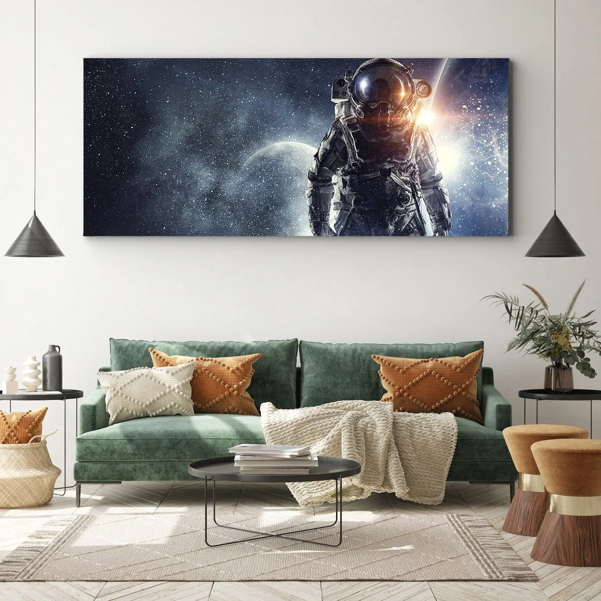 Tablou pe pânză - Aventură spațială - 100x40 cm
