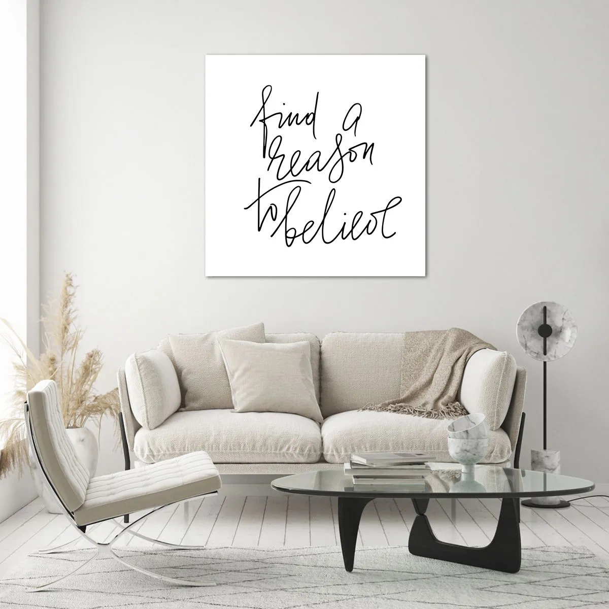 Tablou pe sticlă - Este posibil - 50x50 cm