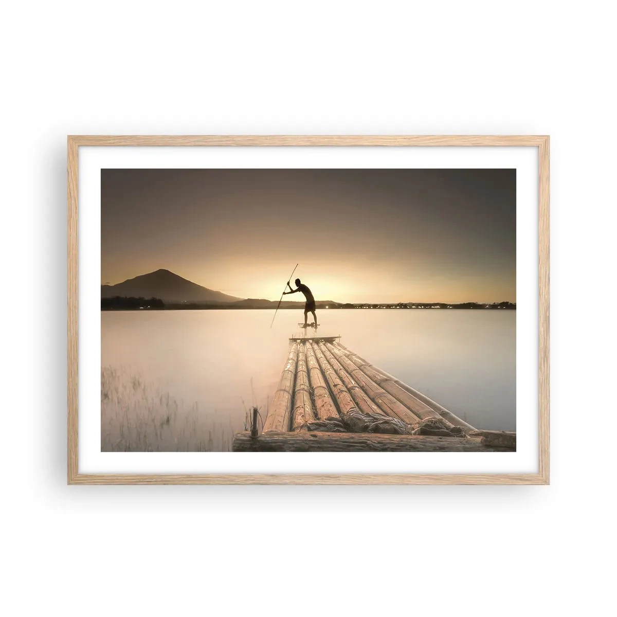 Poster în ramă de stejar deschis - Înainte de odihnă - 70x50 cm