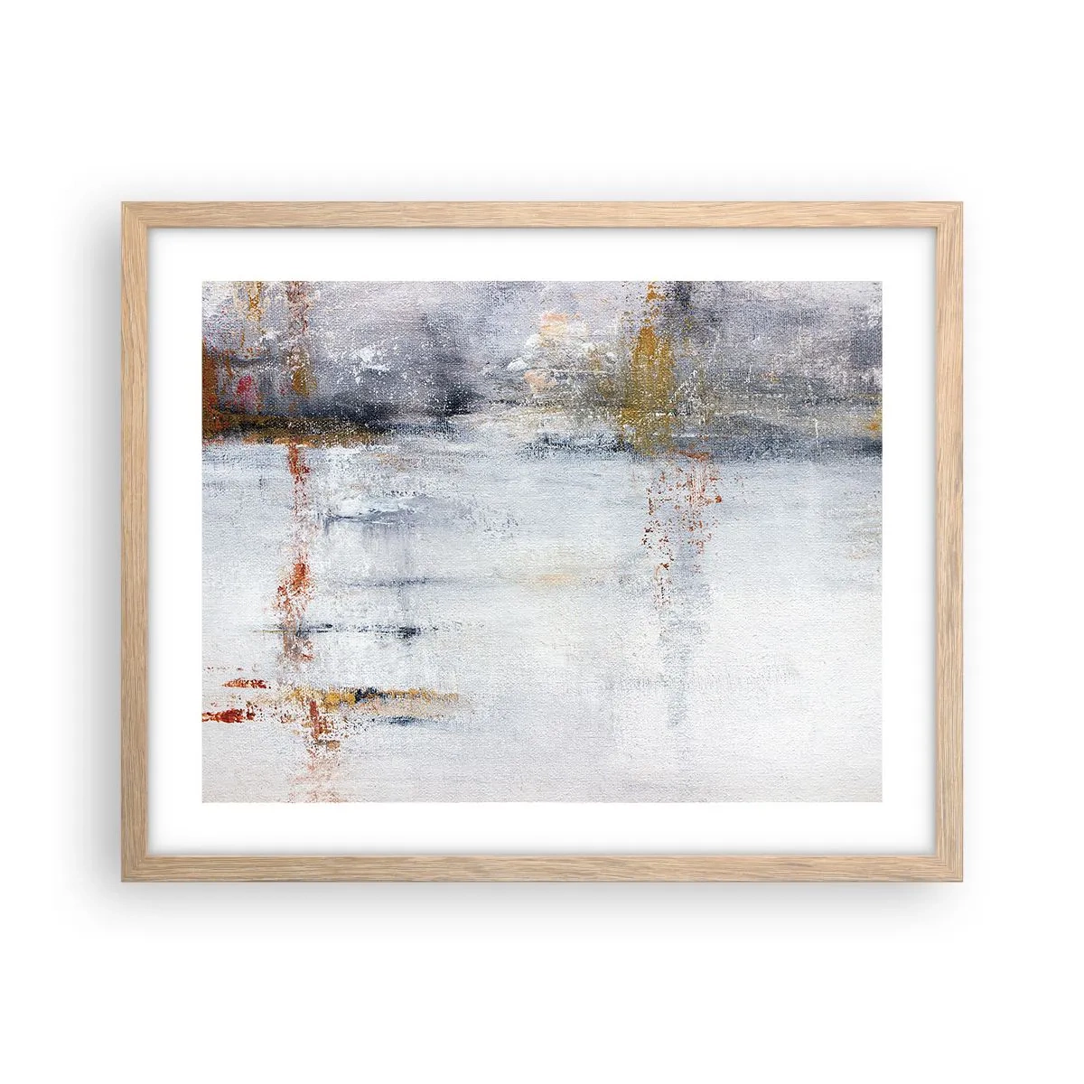 Poster în ramă de stejar deschis - În spatele cortinei de aer - 50x40 cm