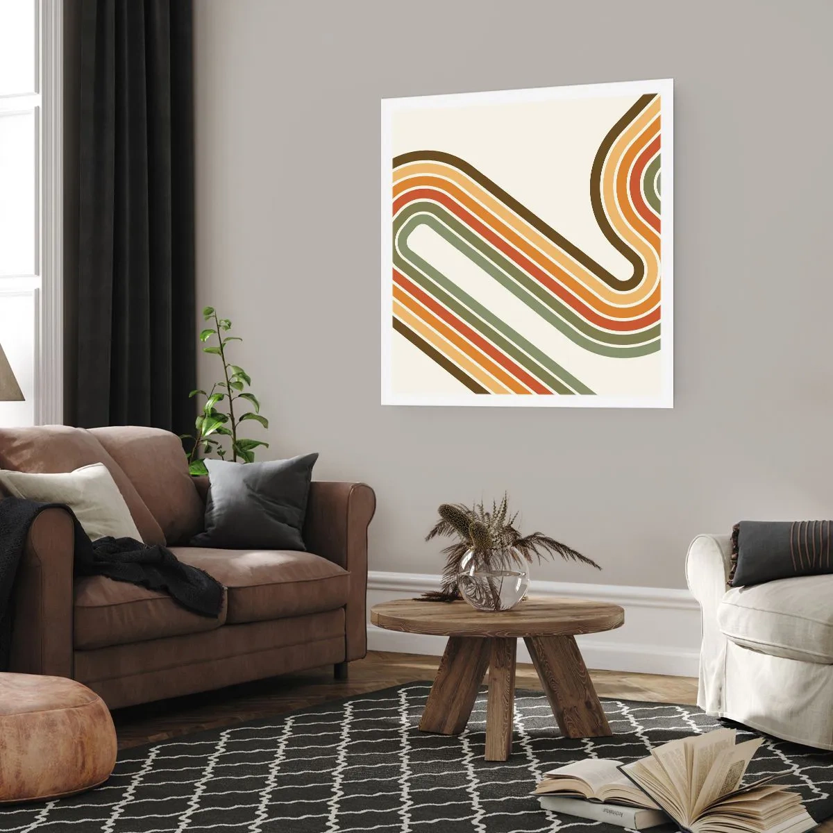 Poster - Cu zigzag până la destinație - 50x50 cm