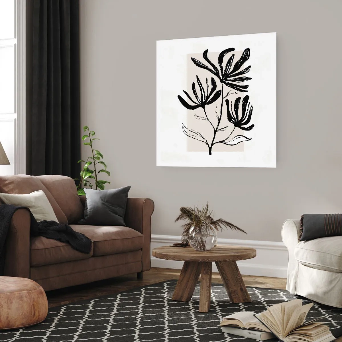 Poster - Schiță pentru ierbar - 60x60 cm