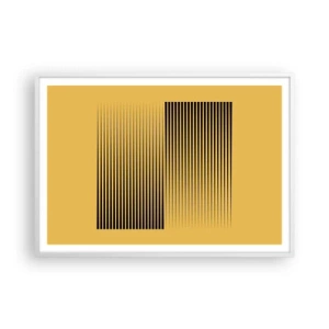 Poster în ramă albă - Pătratul contrariilor - 100x70 cm