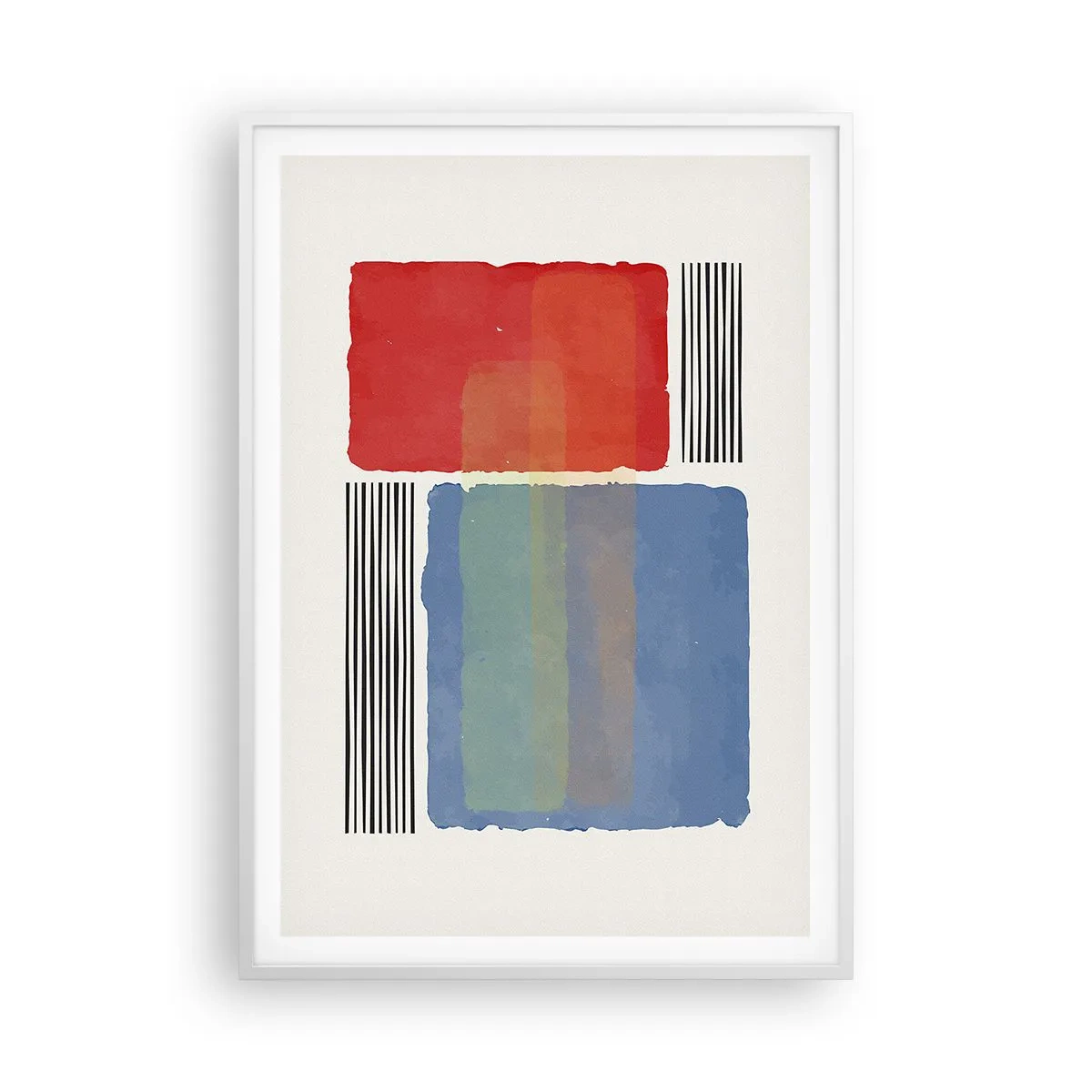 Poster în ramă albă - Spiritul și litera geometriei - 70x100 cm