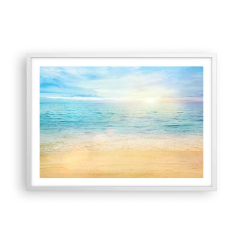 Poster în ramă albă - Marele albastru - 70x50 cm