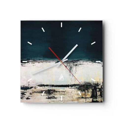 Ceas de perete - Ceas pe sticlă - Compoziție orizontală - 30x30 cm
