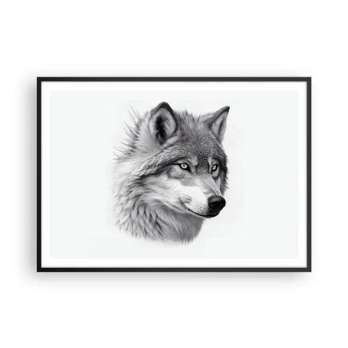 Poster în ramă neagră - Alfa - fără îndoială - 100x70 cm