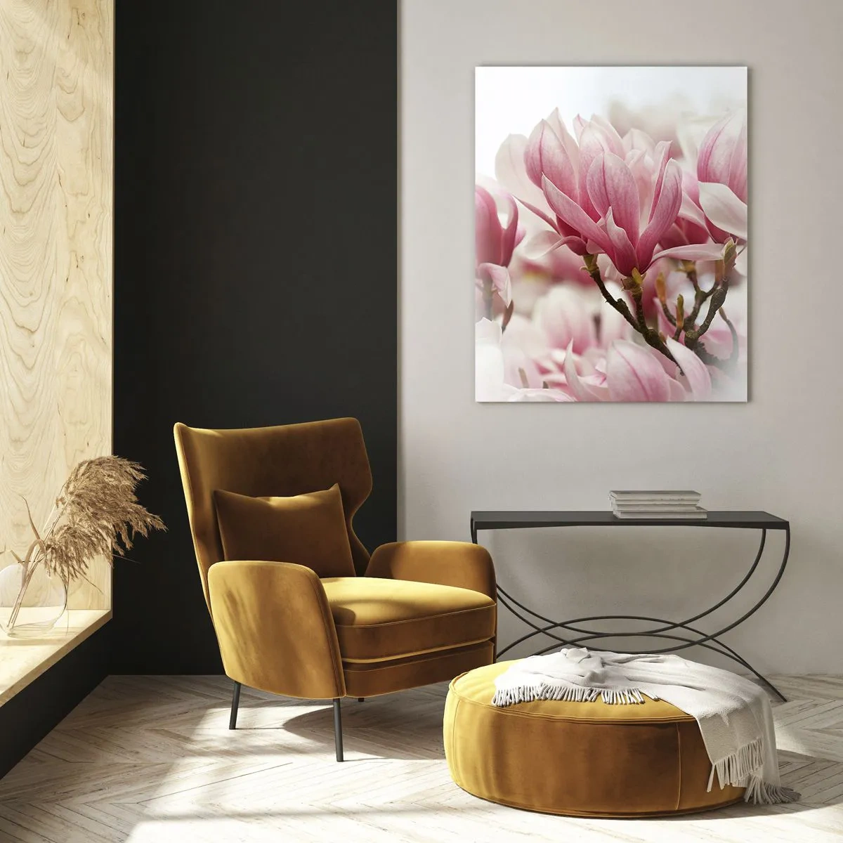 Tablou pe sticlă - Flori de primăvară - 50x70 cm