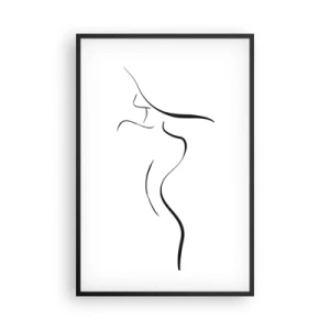 Poster în ramă neagră - E insesizabilă ca un val - 61x91 cm