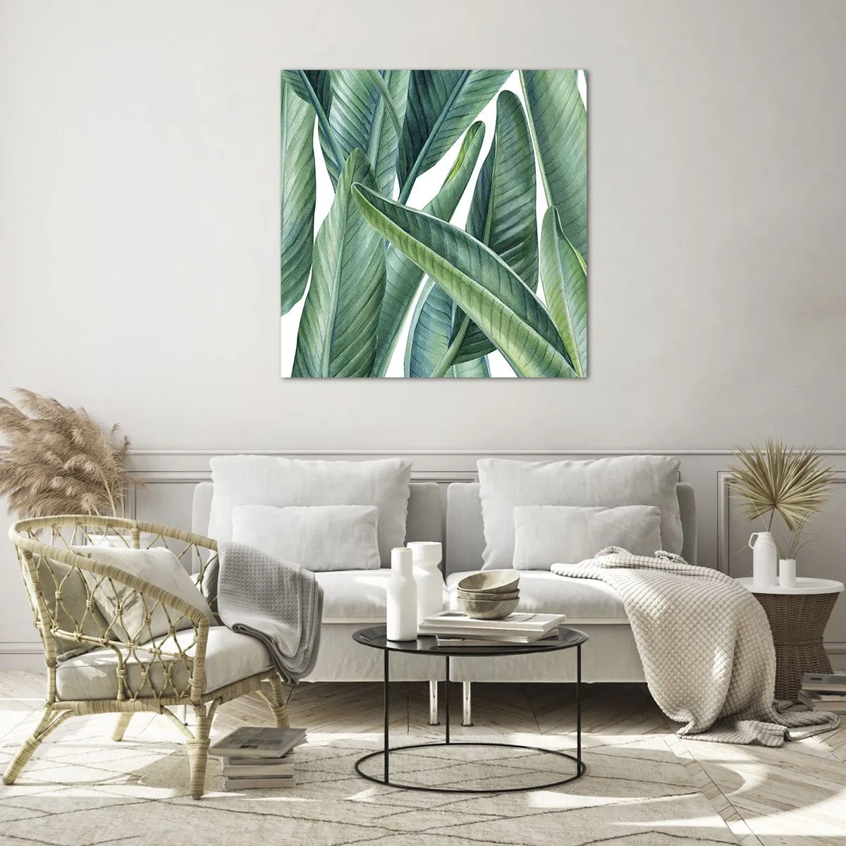 Tablou pe sticlă - Verdeața în sine - 60x60 cm