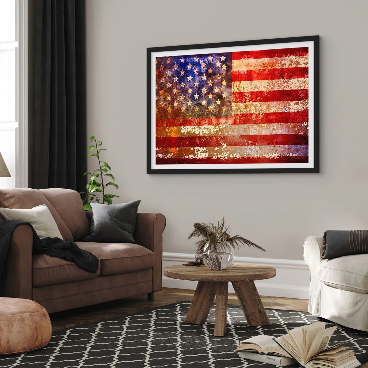 Poster în ramă neagră - Gloria nu trece - 70x50 cm