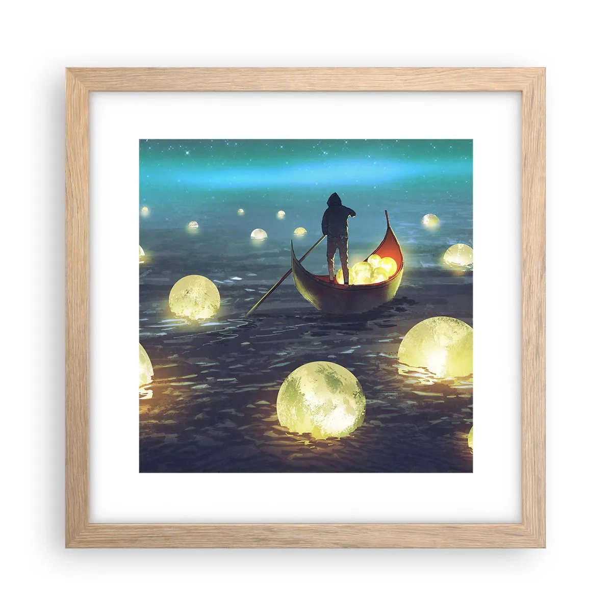 Poster în ramă de stejar deschis - Lucruri la care filozofii nu au visat niciodată - 30x30 cm