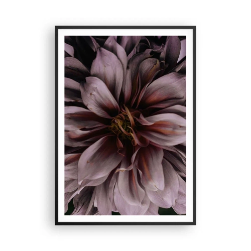 Poster în ramă neagră - Inimă florală - 70x100 cm