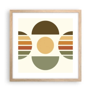 Poster în ramă de stejar deschis - În culorile pământului - 40x40 cm