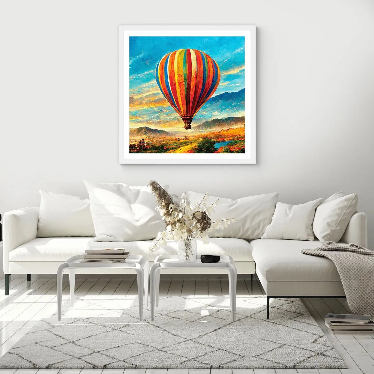 Poster în ramă albă - În liniște puteți vedea mai multe - 40x40 cm