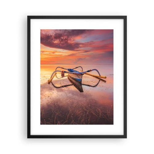 Poster în ramă neagră - Liniștea unei seri tropicale - 40x50 cm