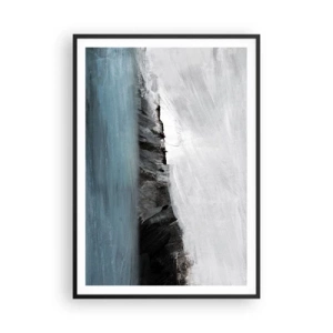 Poster în ramă neagră - Apă - pământ: lupta elementelor - 70x100 cm