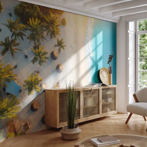 Tapet Premium Canvas - Bun venit în paradis - plajă, palmieri, Exotism - 250x175 cm