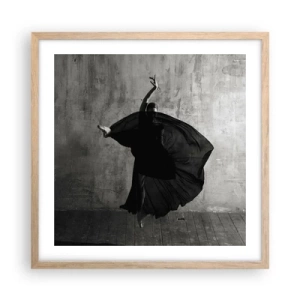 Poster în ramă de stejar deschis - Un pas pasional - 50x50 cm