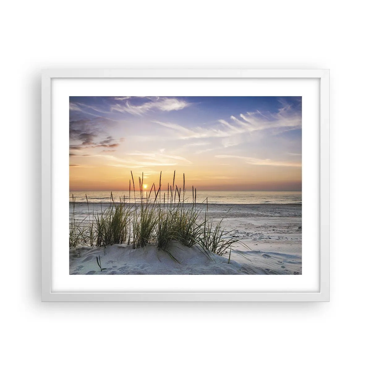 Poster în ramă albă - Privește, gândește, simte - 50x40 cm