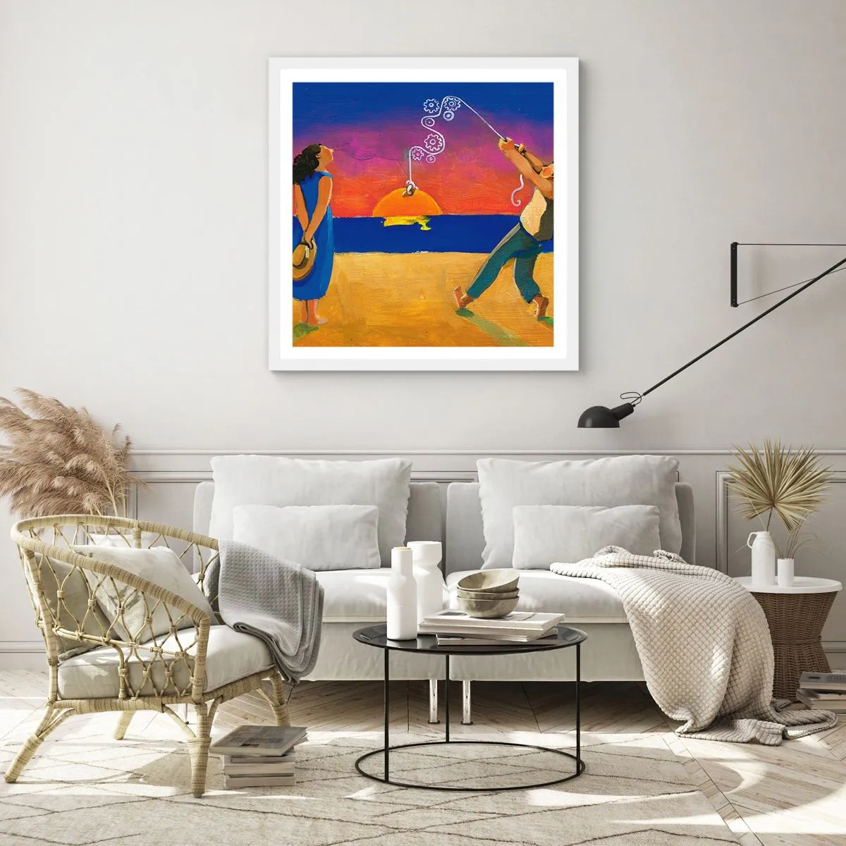 Poster în ramă albă - Mai mult decât o stea din cer - 60x60 cm