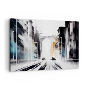 Tablou pe pânză - Studiu de oraș: arhitectură și mișcare - 100x70 cm