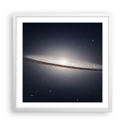 Poster în ramă albă - Cu mult timp în urmă, într-o galaxie foarte, foarte îndepărtată... - 50x50 cm