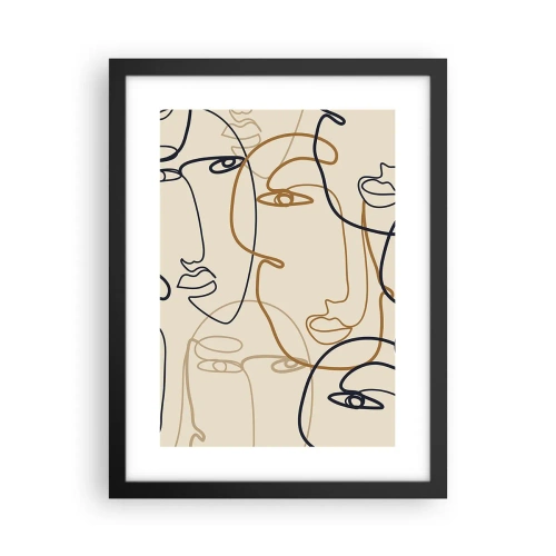 Poster în ramă neagră - Portret multiplicat - 30x40 cm