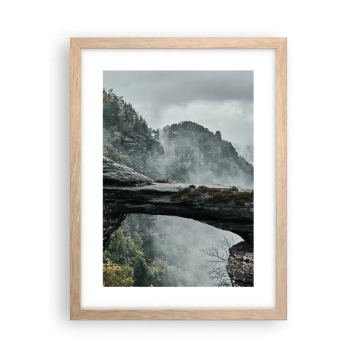 Poster în ramă de stejar deschis - Aventura este pe cale să înceapă - 30x40 cm