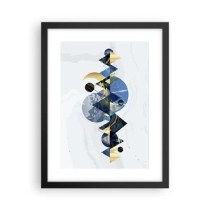 Poster în ramă neagră - Peisaj geometric - 30x40 cm