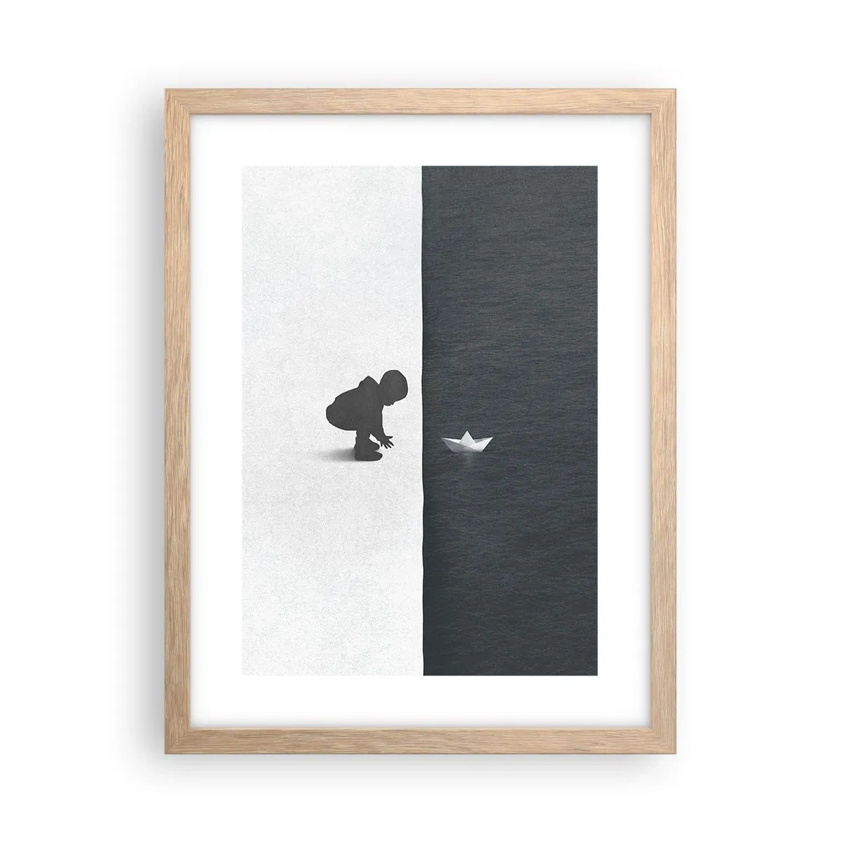 Poster în ramă de stejar deschis - Marea expediție - 30x40 cm