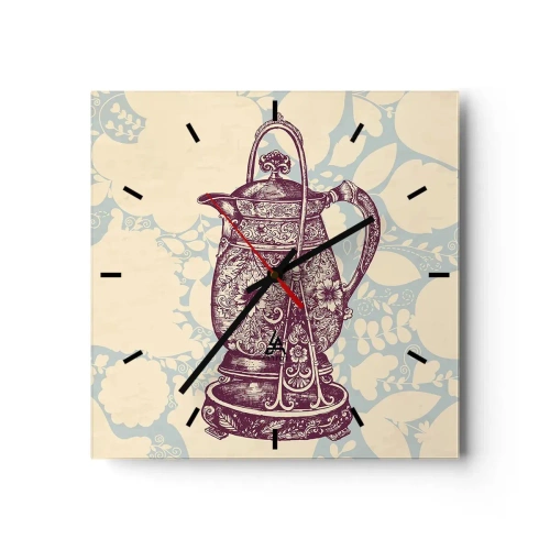 Ceas de perete - Ceas pe sticlă - Frumusețea vieții de zi cu zi - 30x30 cm