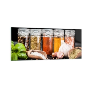 Tablou pe sticlă - Pentru a da un gust vieții - 100x40 cm