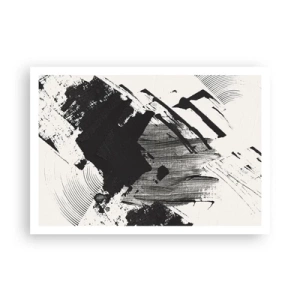 Poster - Abstracție - expresie de negru - 100x70 cm