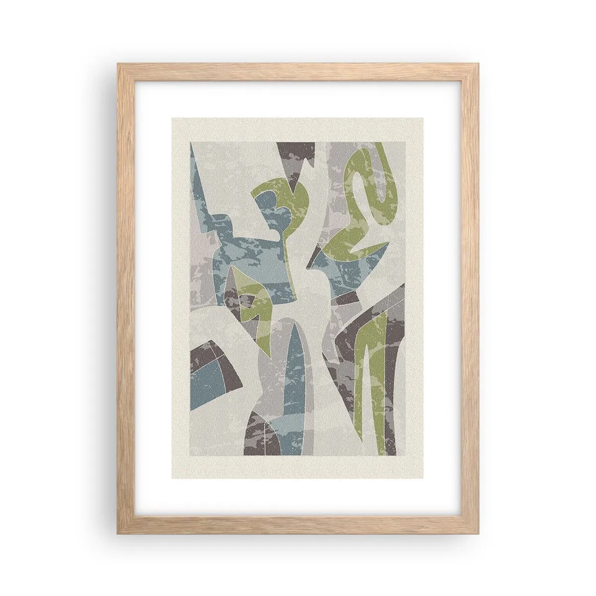 Poster în ramă de stejar deschis - Compoziție din spatele geamului - 30x40 cm