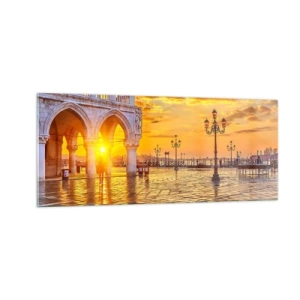 Tablou pe sticlă - Unde este toată lumea? - 100x40 cm