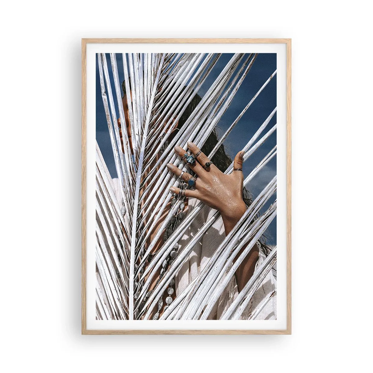 Poster în ramă de stejar deschis - Prietena șamanului? - 70x100 cm