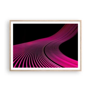 Poster în ramă de stejar deschis - Bulevardul de lumină - 100x70 cm