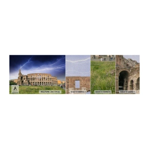 Mostră tapet Premium Sand - Arena de luptă - Arhitectură, Roma, Colosseum - 100x30 cm