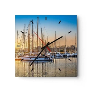 Ceas de perete - Ceas pe sticlă - Vântul trebuie să doarmă și el - 40x40 cm