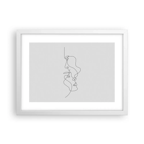 Poster în ramă albă - Dorință vorace - 40x30 cm