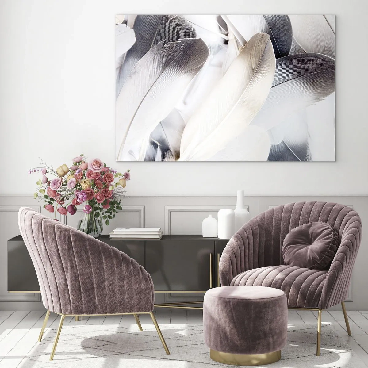 Tablou pe sticlă - Aproape angelice - 120x80 cm