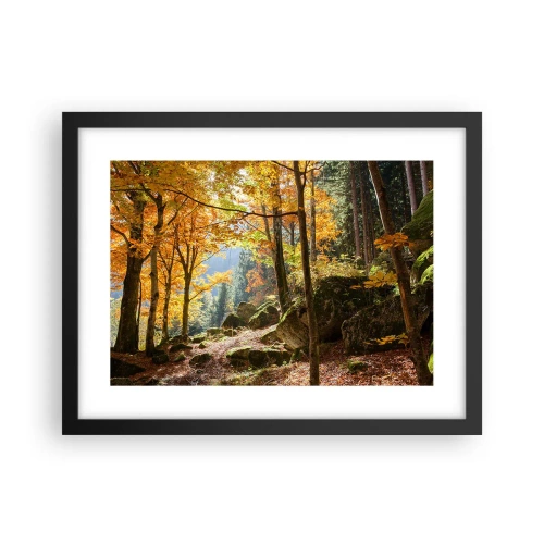 Poster în ramă neagră - Timp de relaxare - 40x30 cm