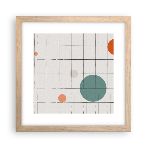 Poster în ramă de stejar deschis - În capcană. Noi sau ele? - 30x30 cm