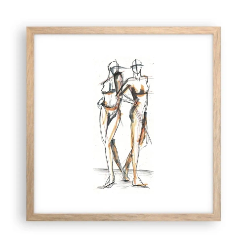 Poster în ramă de stejar deschis - Un studiu de farmec - 40x40 cm