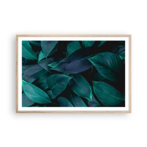 Poster în ramă de stejar deschis - Verdeața în sine - 91x61 cm