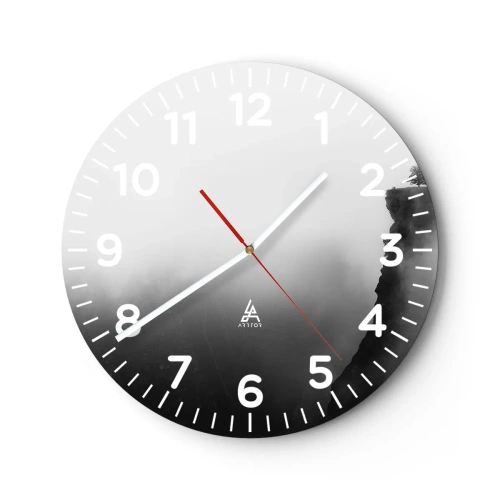 Ceas de perete - Ceas pe sticlă - La capătul lumii - 30x30 cm